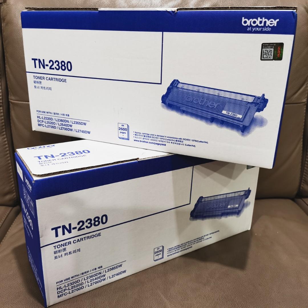 Brother Tn 2380 Black Toner 2 Toner Bundle Computers Tech Printers Scanners Copiers On Carousell