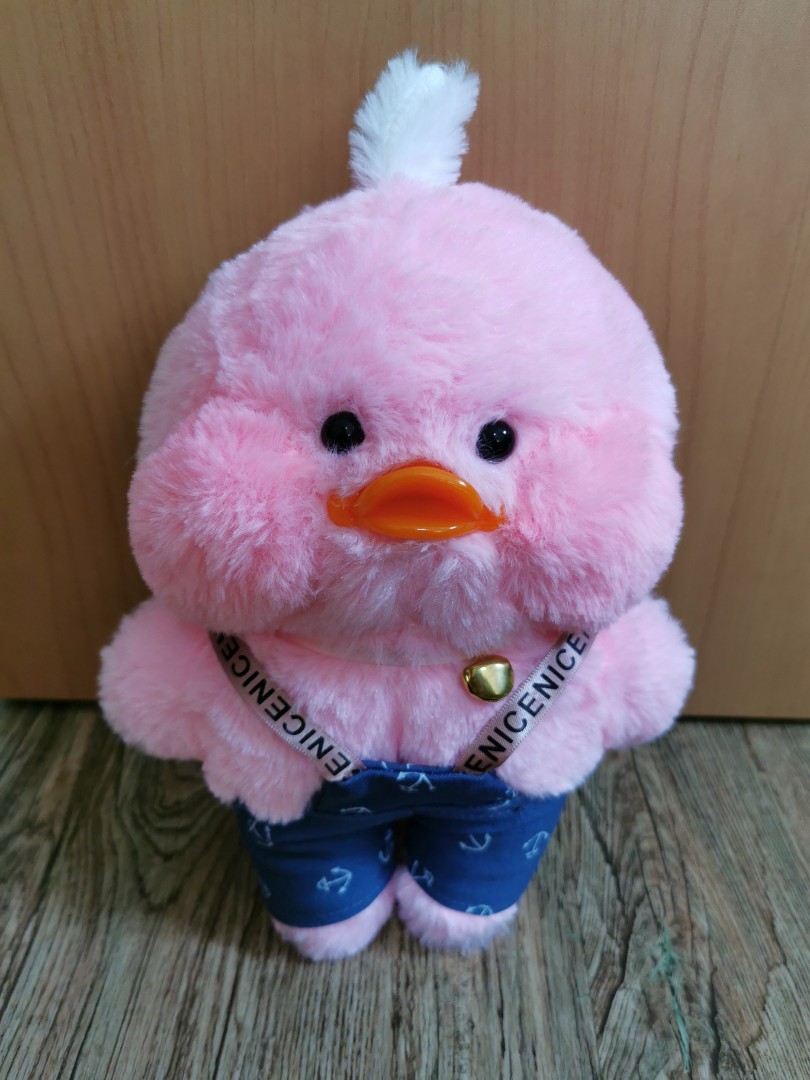 Duck plush 2025 with pink cheeks