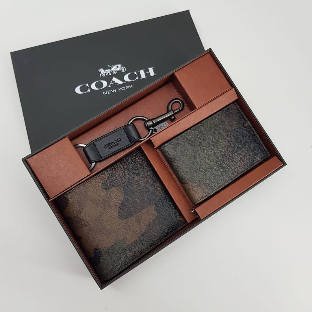 coach men wallet set