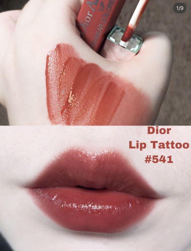 dior lip tattoo red