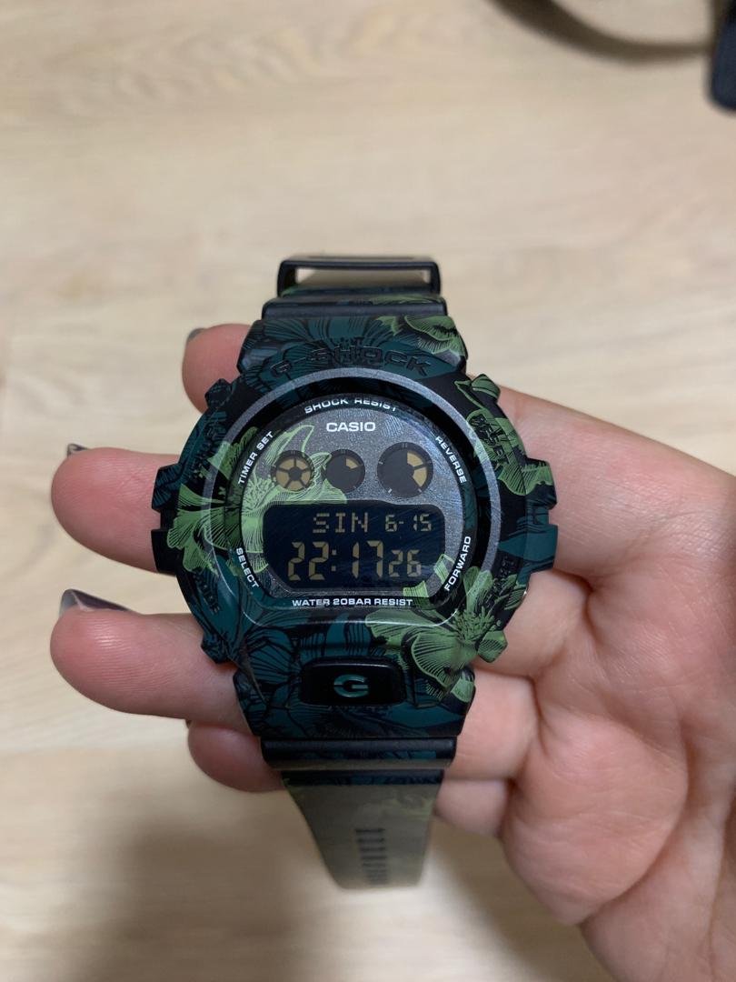 G Shock Watch GMDS 6900 Green Floral Resin