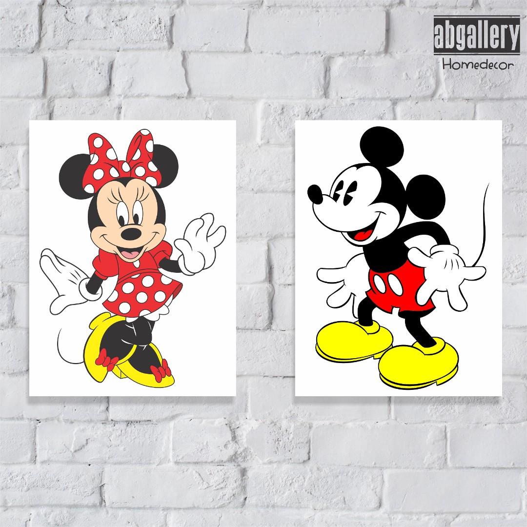Hiasan Dinding Home Decor Mickey Minnie Mouse Perabotan Rumah