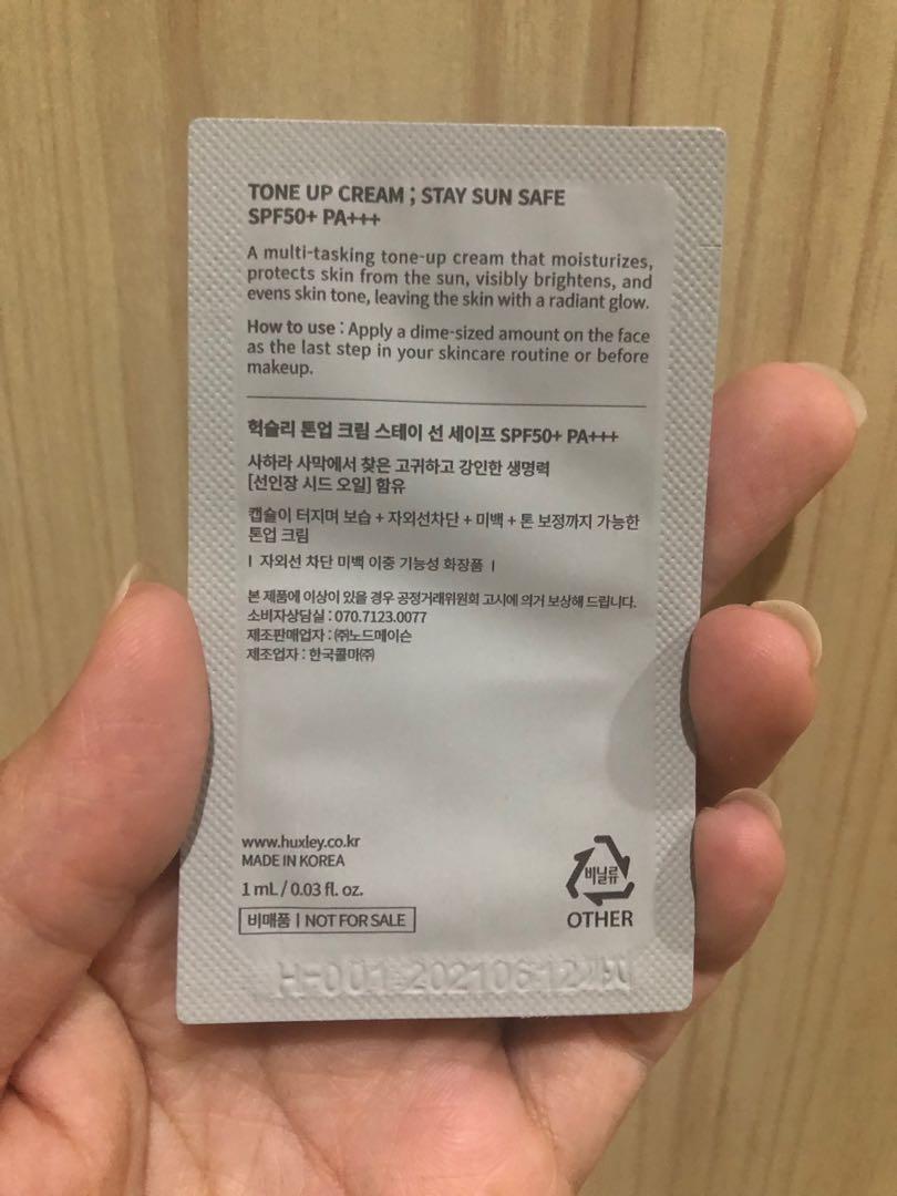 Huxley Tone Up Cream Stay Sun Safe Kesehatan Kecantikan Kulit Sabun Tubuh Di Carousell
