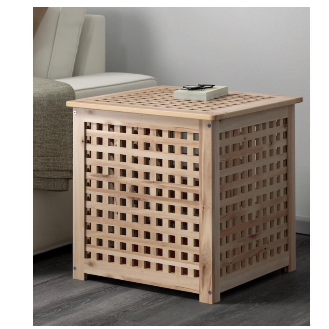 Ikea Hol Wooden Storage Box Side Table Furniture Others On Carousell