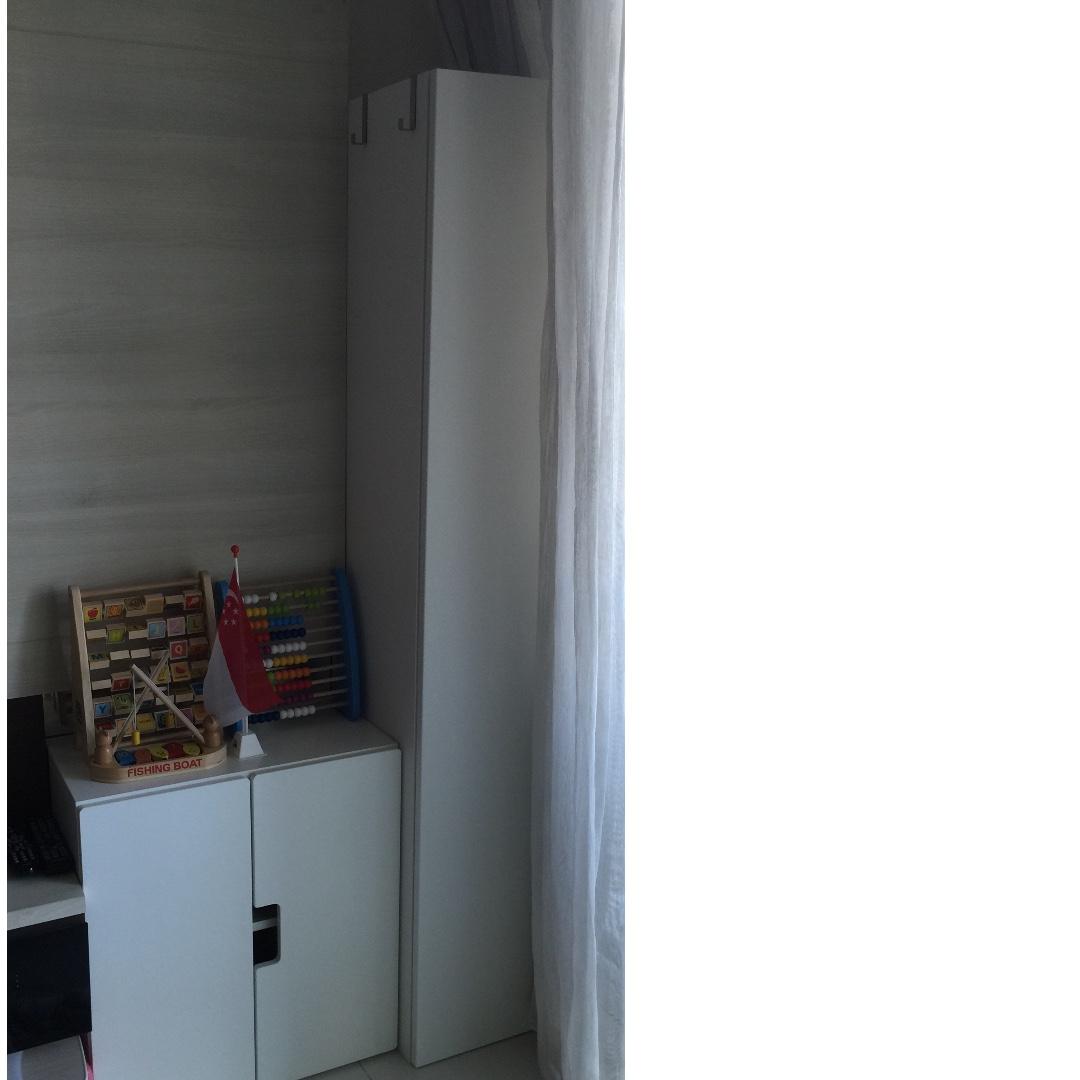 Ikea Lillangen Tall Narrow Storage Cabinet In Matt White