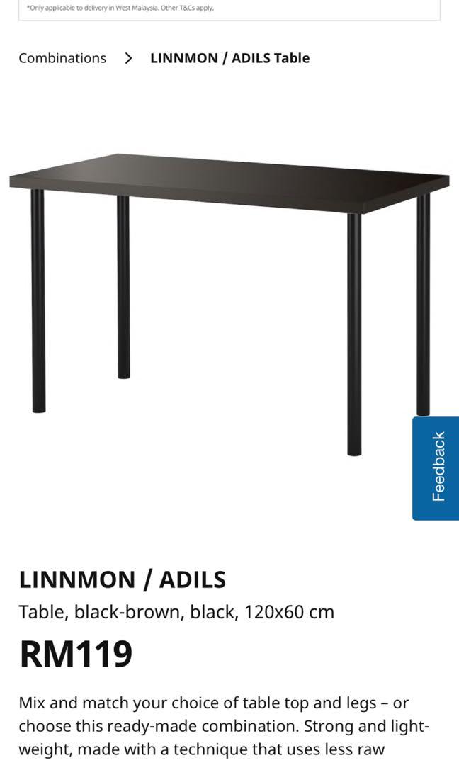 ikea linnmon Adils study table Furniture Home Living Furniture
