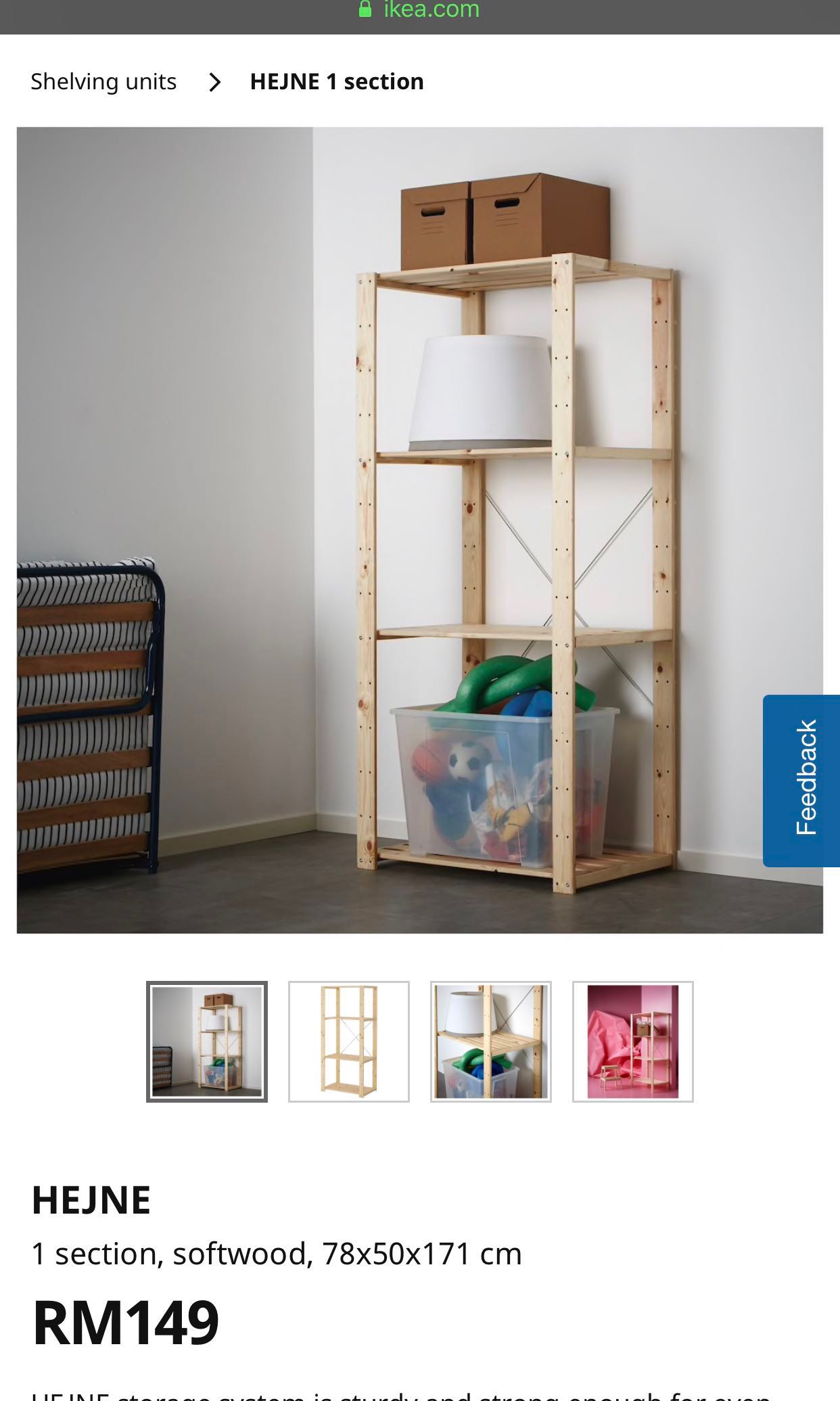 IKEA softwood rack shelving unit , Furniture & Home Living, Furniture