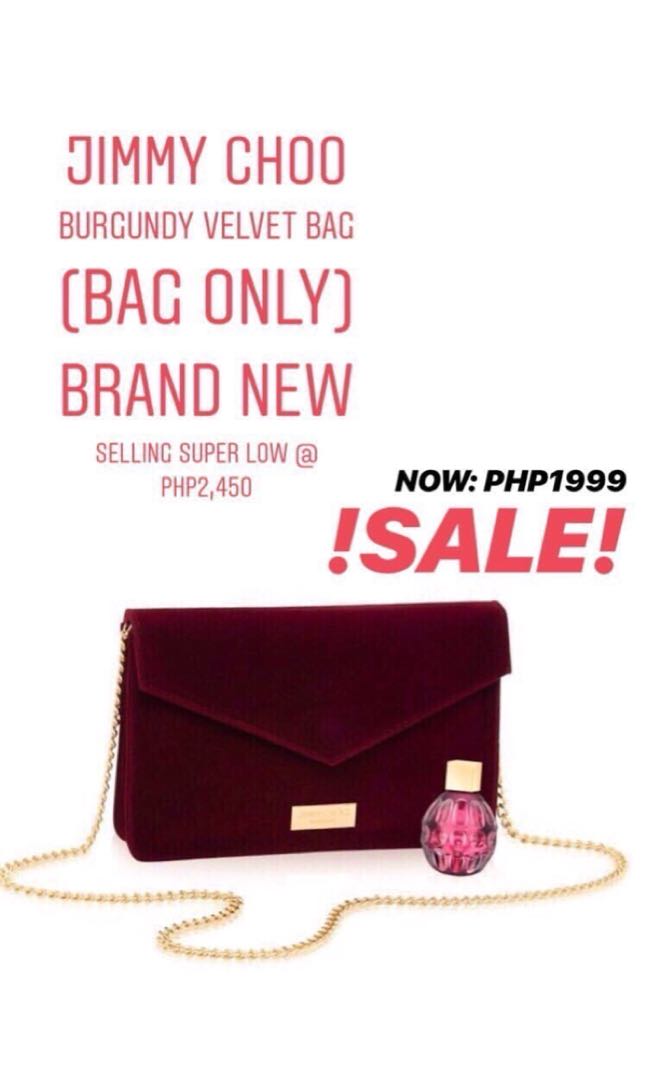 jimmy choo velvet bag