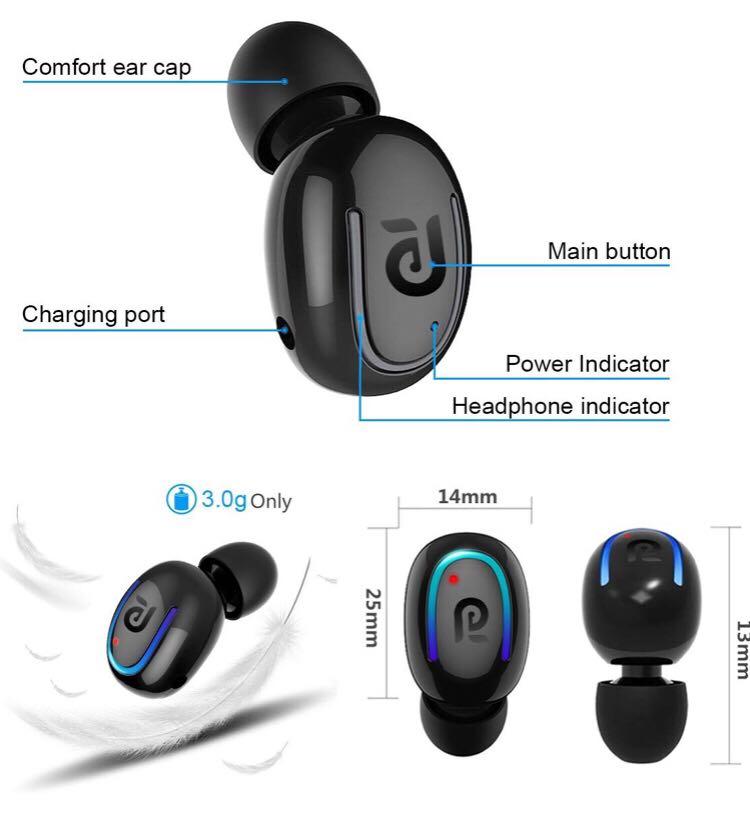 kissral q13 wireless music earphone