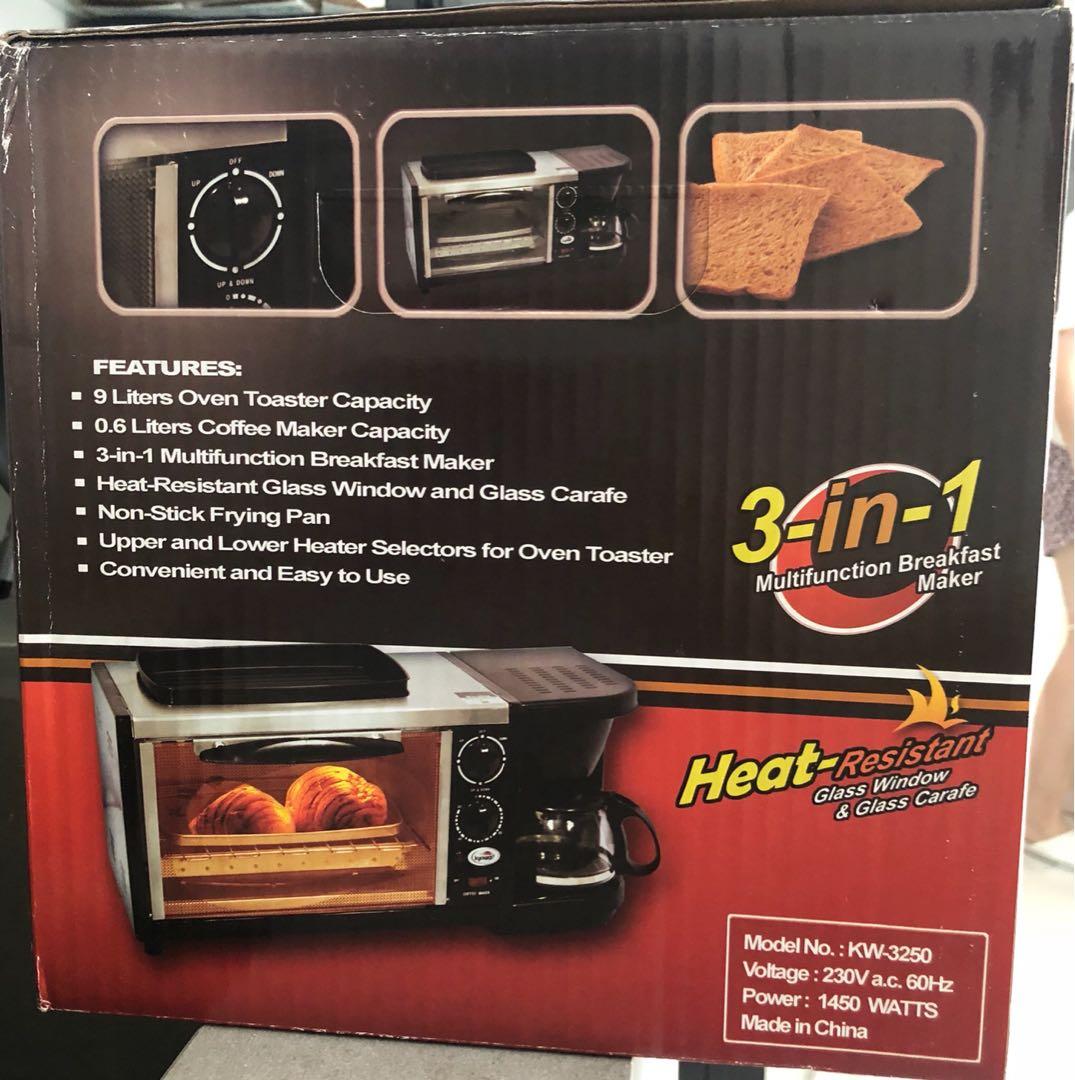 Kyowa 3-in-1 Multifunction Breakfast Maker (Category: Bakeware) located in Quezon City. Submitted by stfdlc (Listing ID 234530048, Image 2). Description: Model: KW 3250 Original Price: P2,300 3-in-1 multifunction breakfast maker.