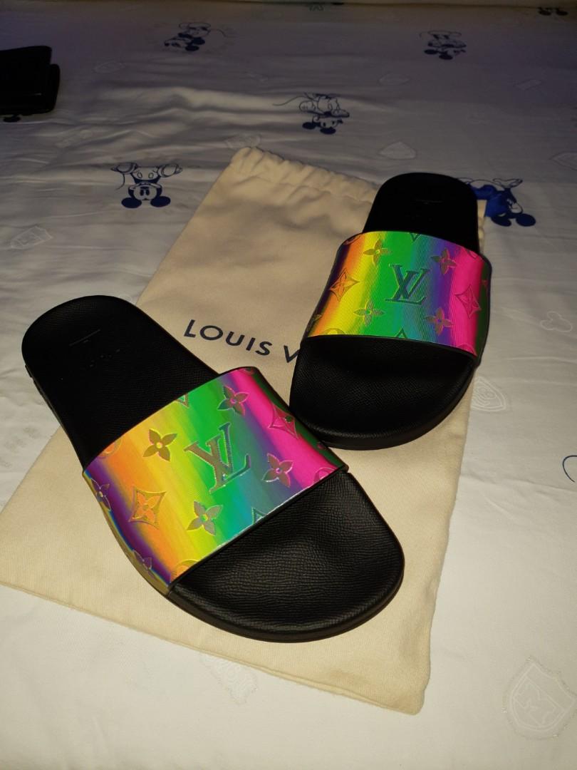 LV prism slides, Men's Fashion, Footwear, Flipflops and Slides on Carousell