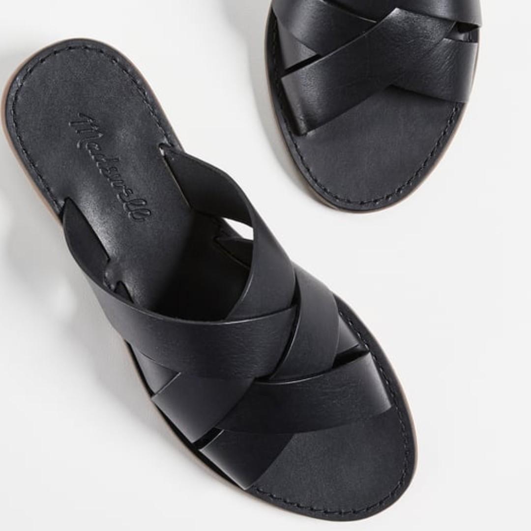Madewell black slides best sale