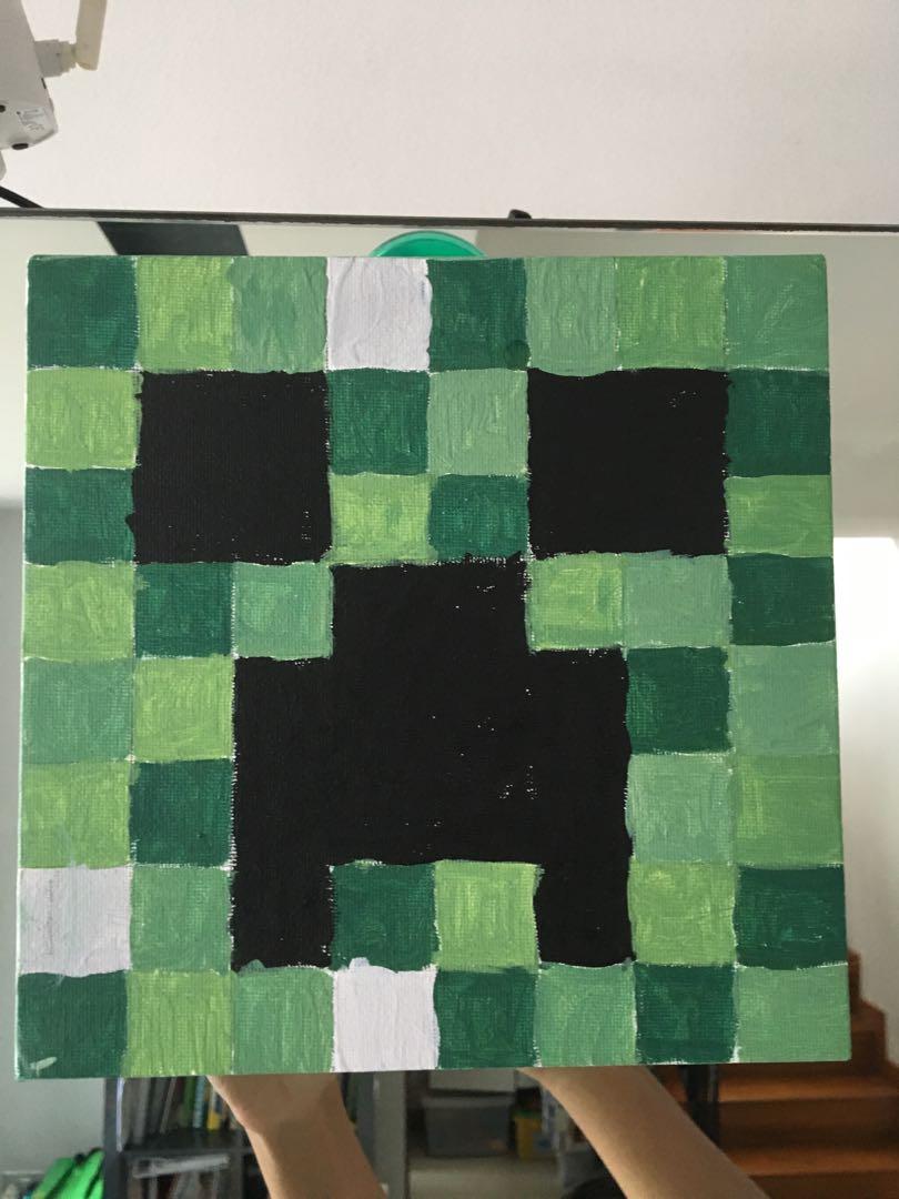 Minecraft Painting Creeper Design Craft Handmade Craft On