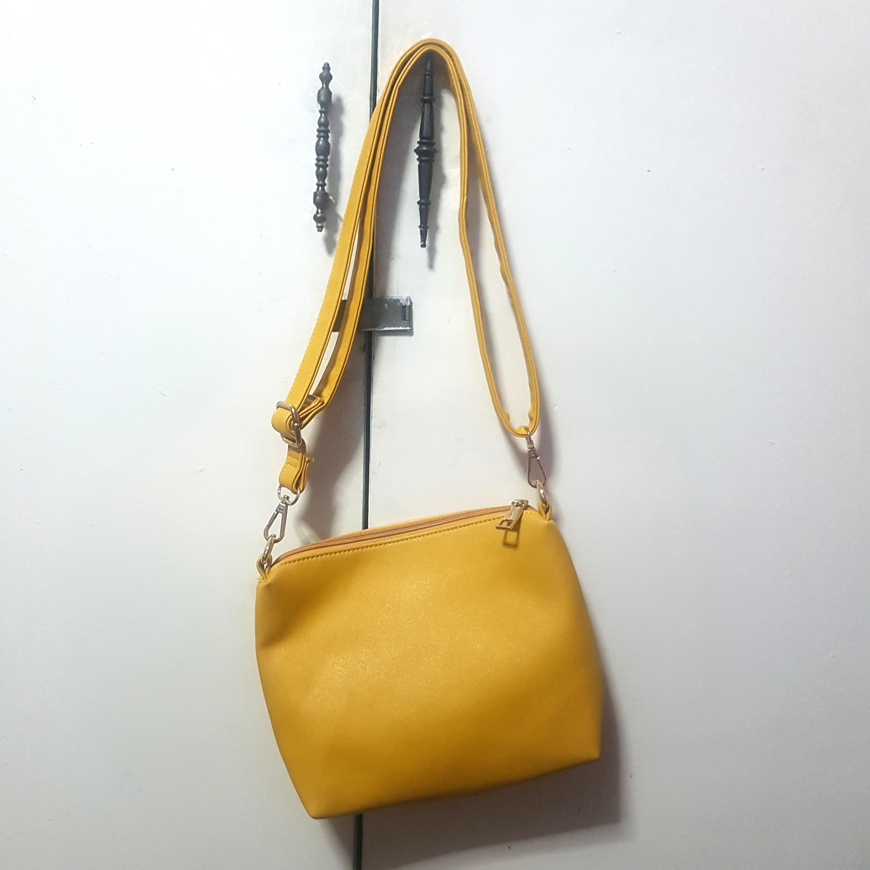 Mustard yellow sling bag secosana Women s Fashion Bags Wallets Cross body Bags on Carousell