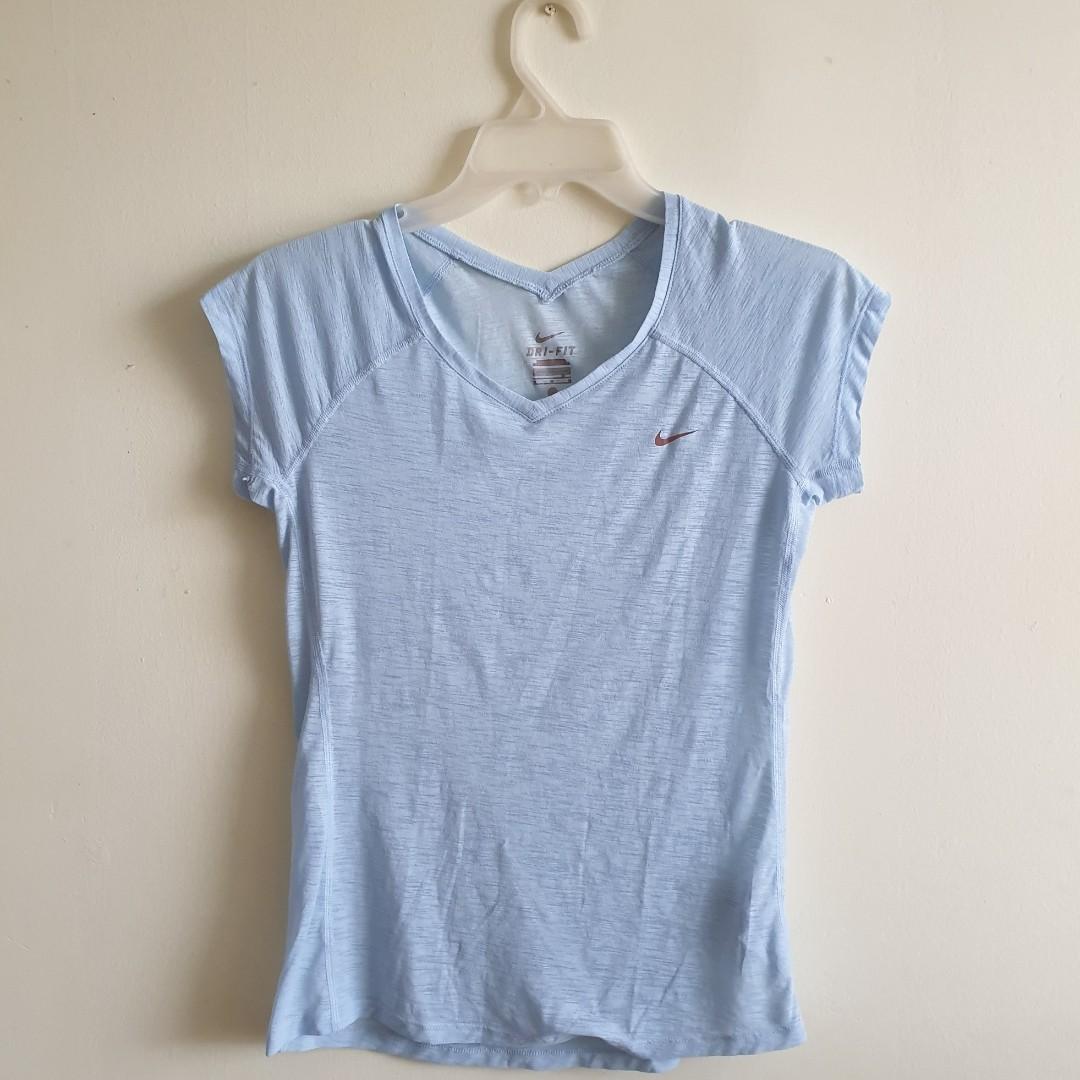 light blue nike top