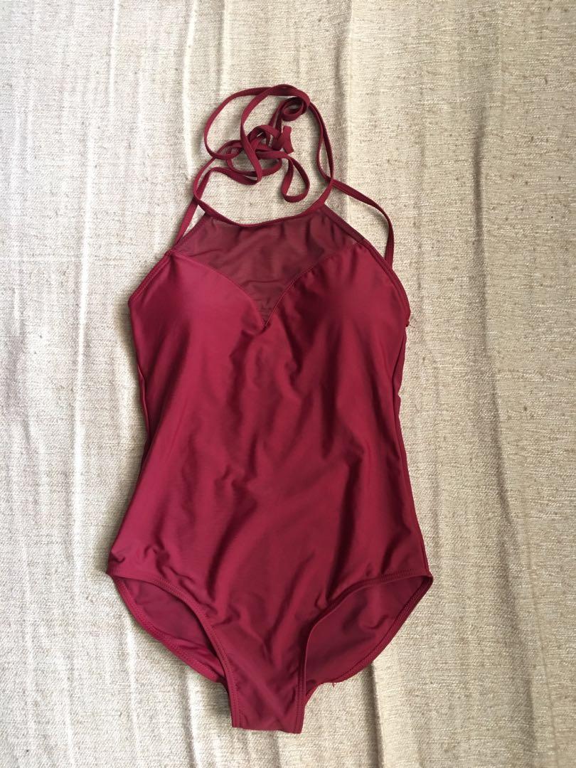 One piece red swimsuit, Women's Fashion, Swimwear, Bikinis & Swimsuits ...