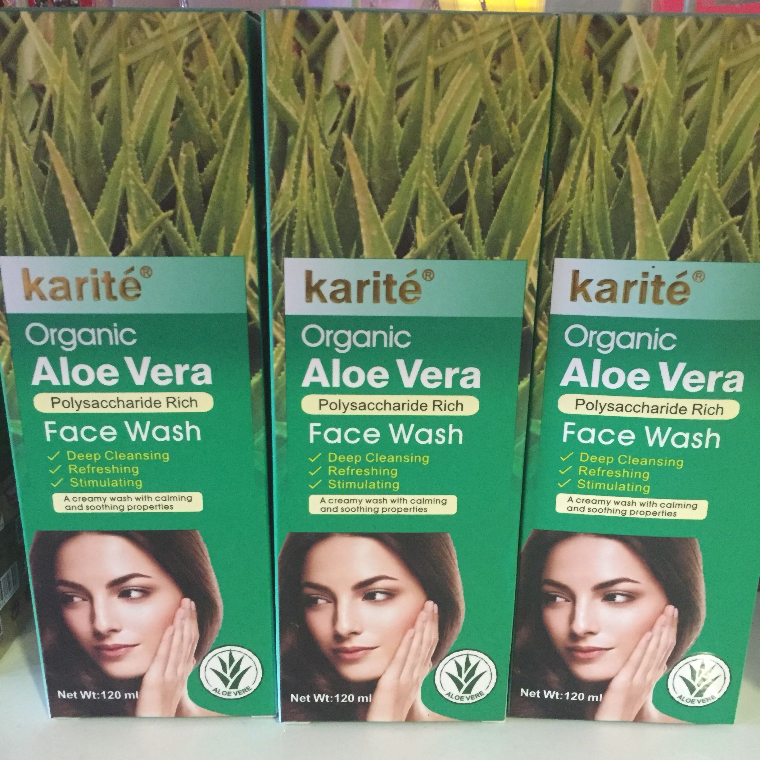 karite organic aloe vera face wash