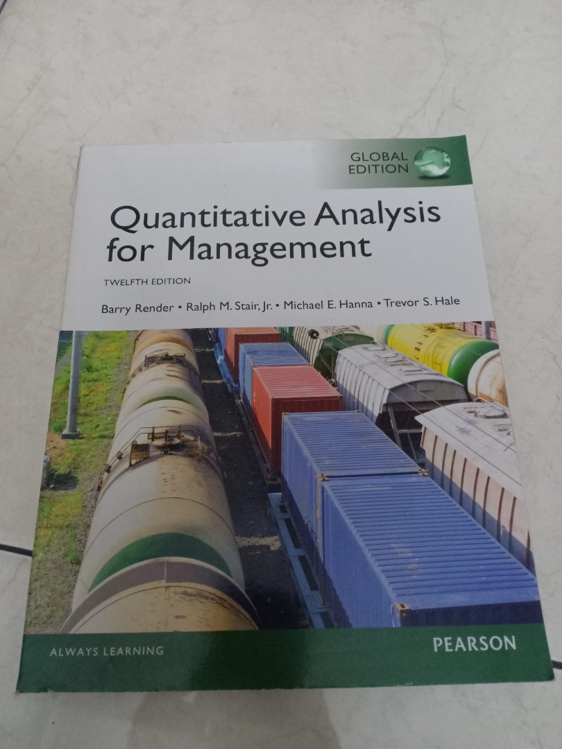 QUANTITATIVE ANALYSIS FOR MANAGEMENT visual data 3