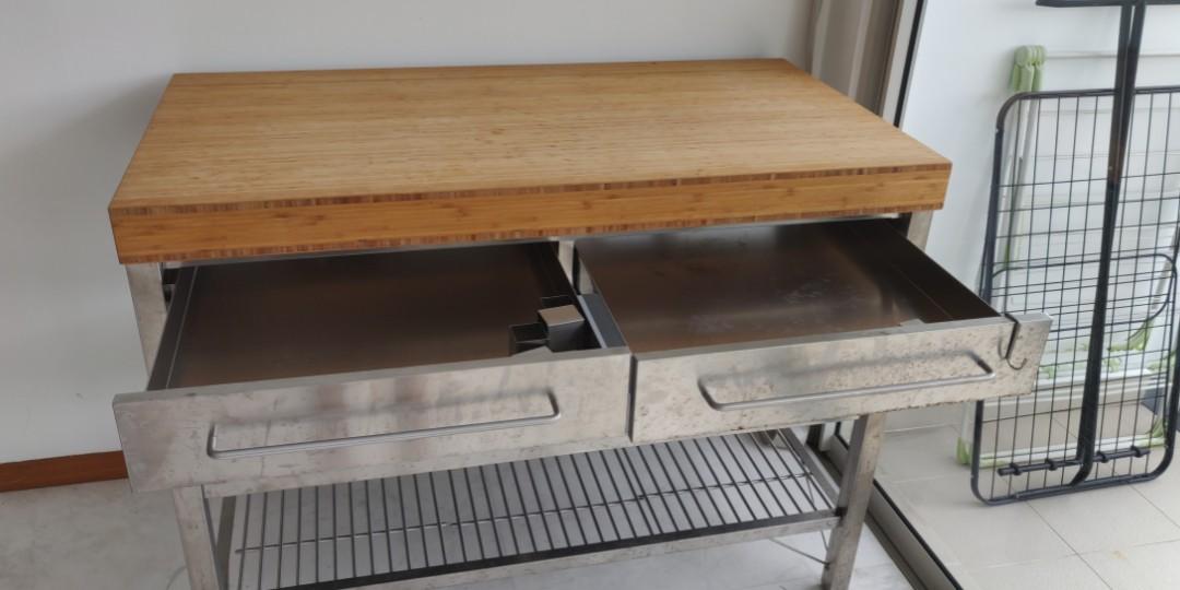 Rimfosa (ikea) work bench table (kitchen island), Furniture & Home