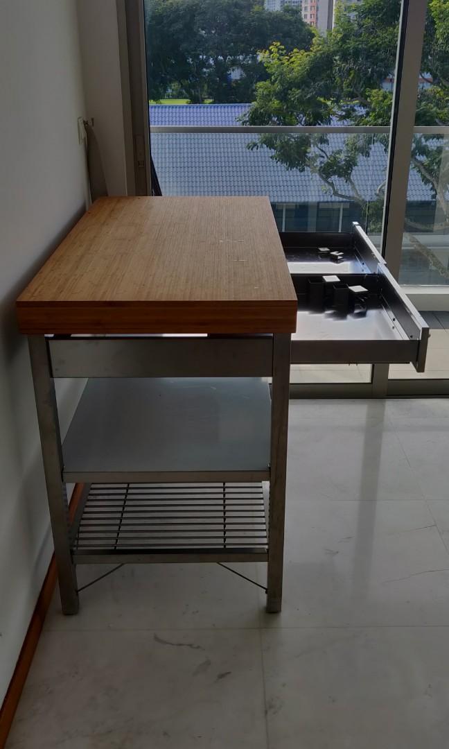 Rimfosa (ikea) work bench table (kitchen island), Furniture & Home