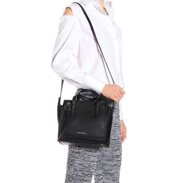 Salvatore ferragamo amy small leather tote online