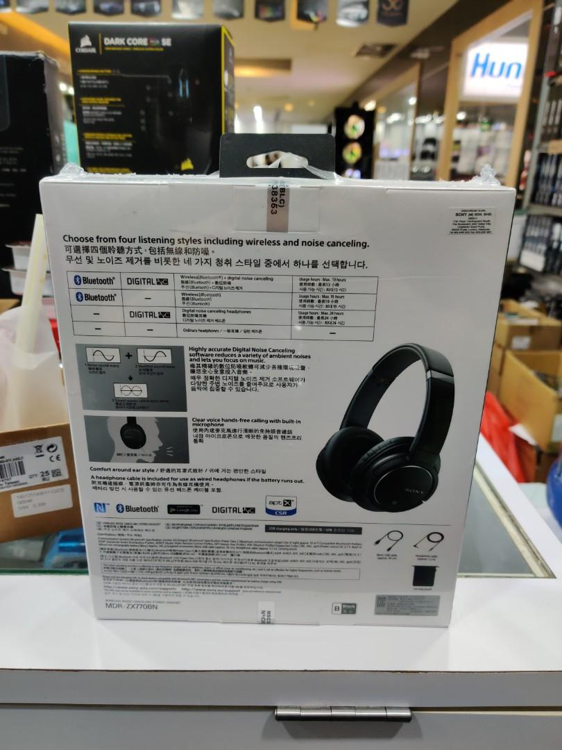 Sony MDR ZX770BN Noise Canceling BT Headset Audio Headphones Headsets on Carousell