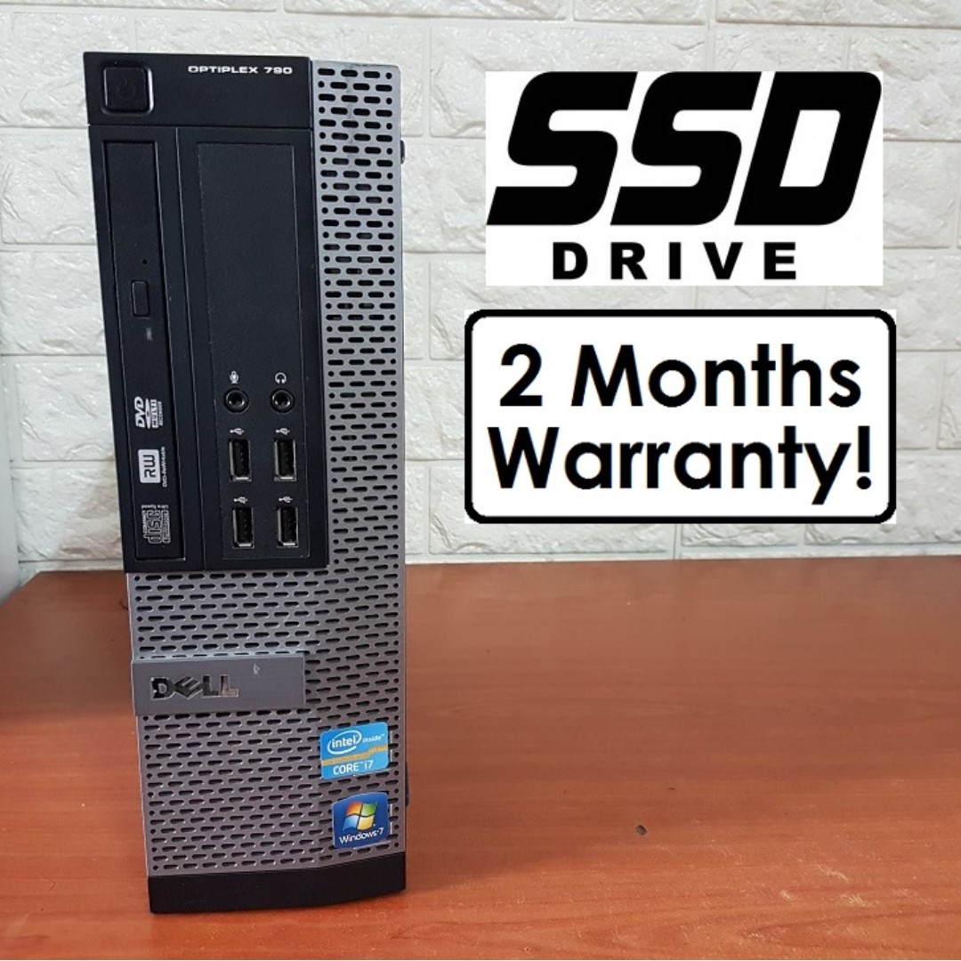 Speedy Ssd I7 Gen2 Cpu Dell Optiplex 790 Quad Core 8 Threads Core I7 Desktop Electronics Computers Desktops On Carousell