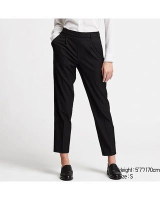 Uniqlo Ezy Ankle Pants (Black), Women's Fashion, Bottoms, Other
