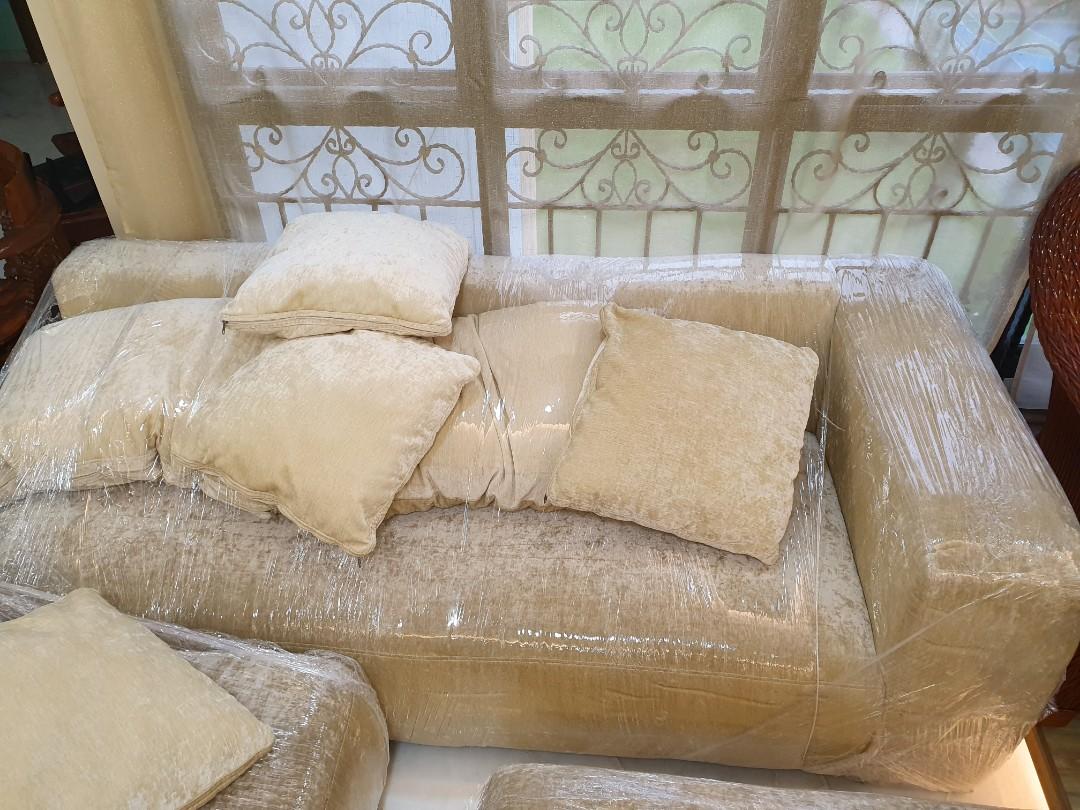 Velvet Sofa, Furniture & Home Living, Furniture, Sofas on Carousell