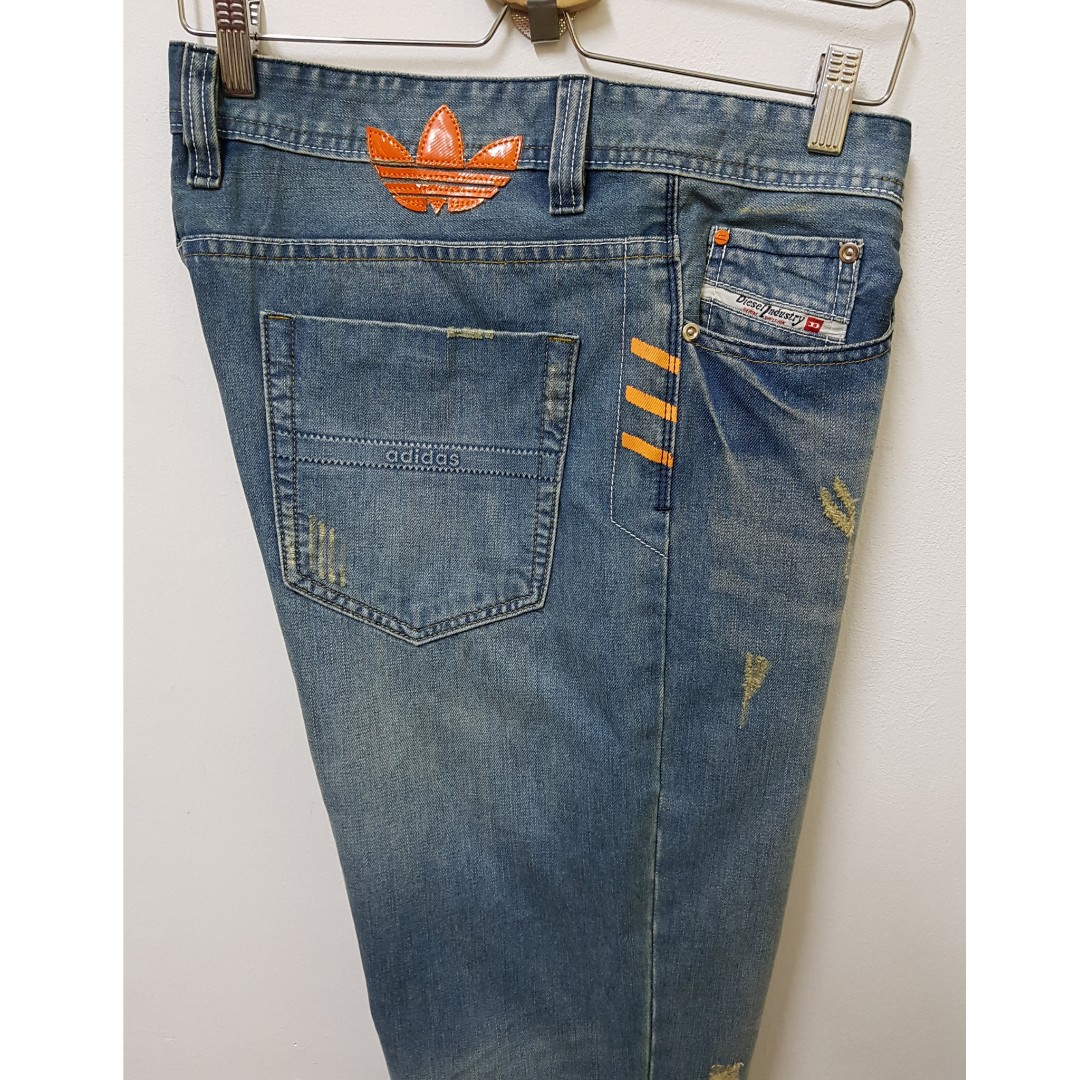 W36 Diesel Industry x Adidas KURREN Distressed Jeans. Men s