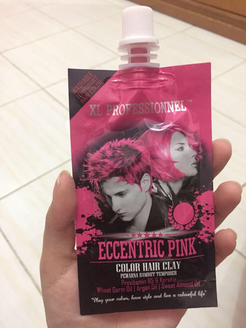 Xl Professionnel Color Hair Clay Eccentric Pink Kesehatan Kecantikan Perawatan Rambut Di Carousell