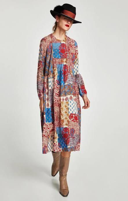 Zara midi Patchwork print dress (Category: Dresses) located in Liliw. Submitted by mjarqc73 (Listing ID 234529423, Image 1). Description: .