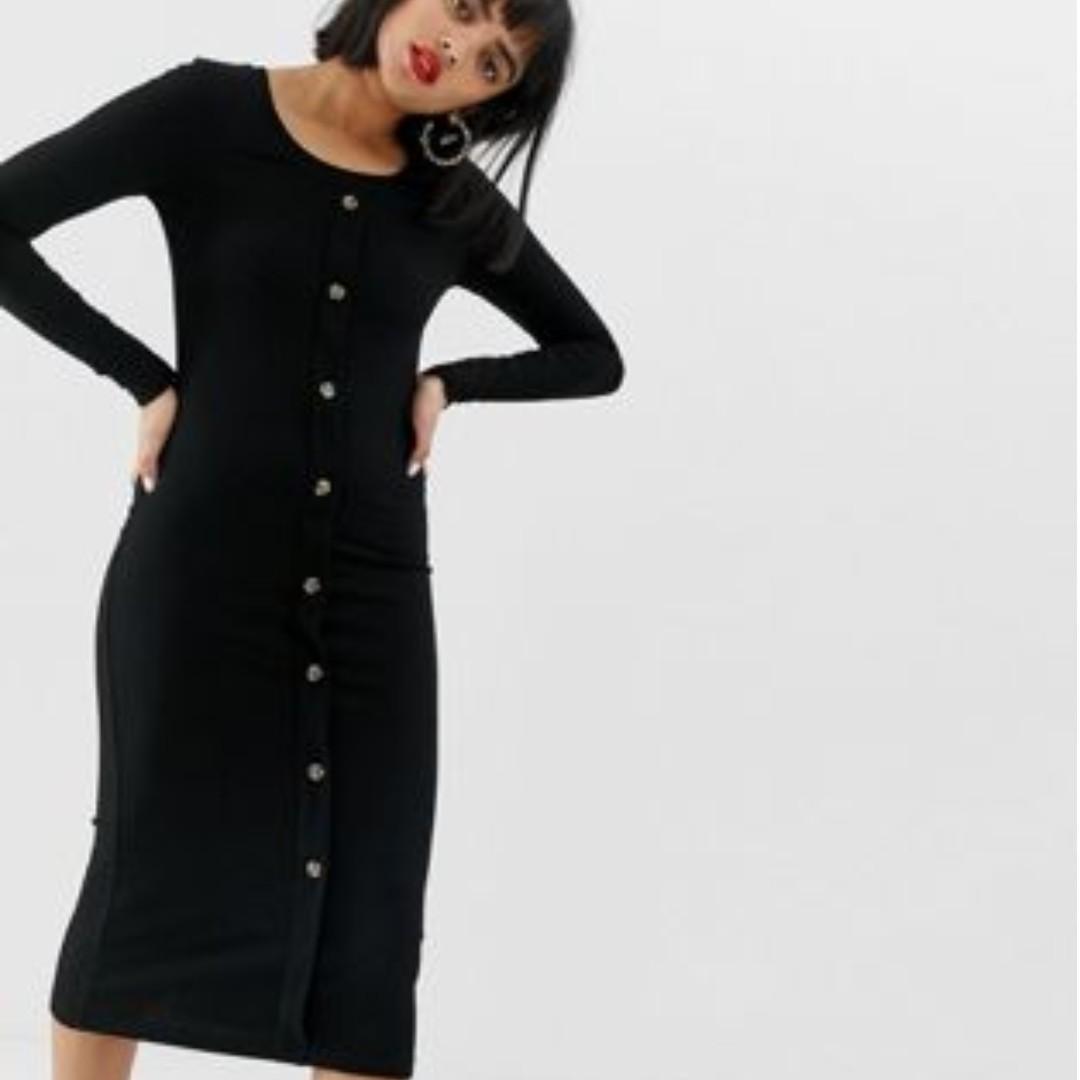 Vero Moda чёрное длинное платье