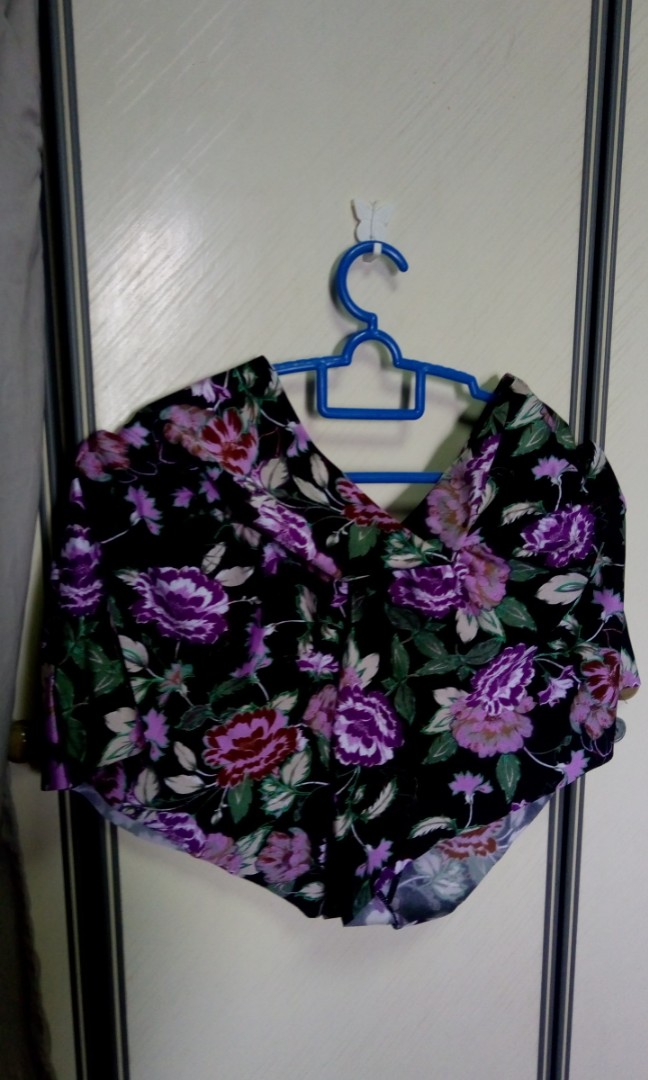 black floral cover up