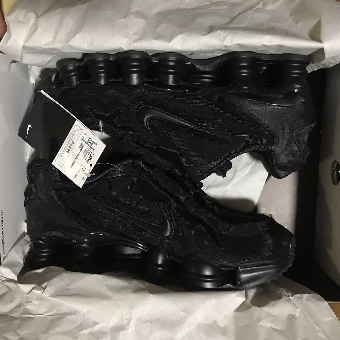 Cdg x Nike Shox Black Men s Fashion Footwear Sneakers on Carousell