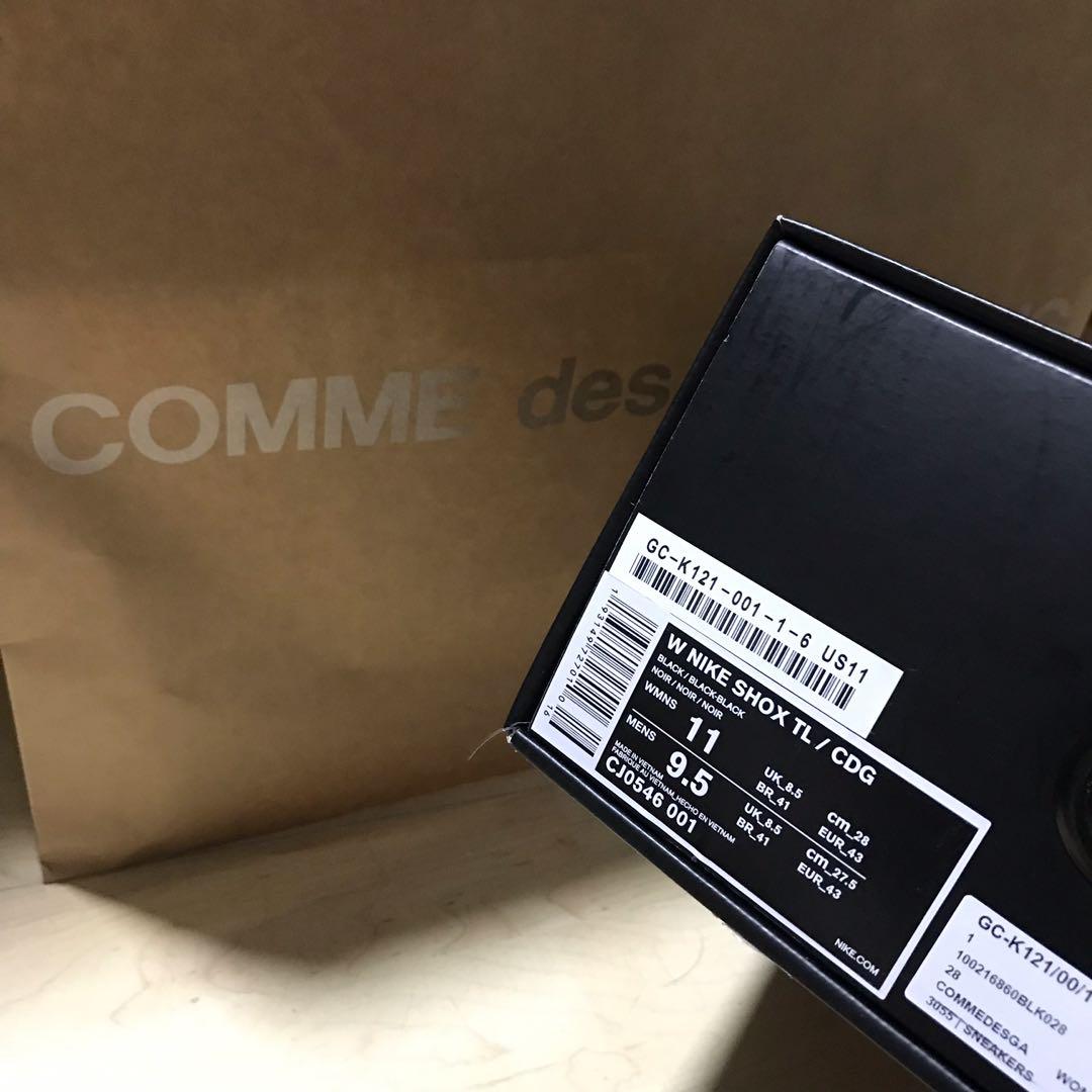 Cdg cheap shox black