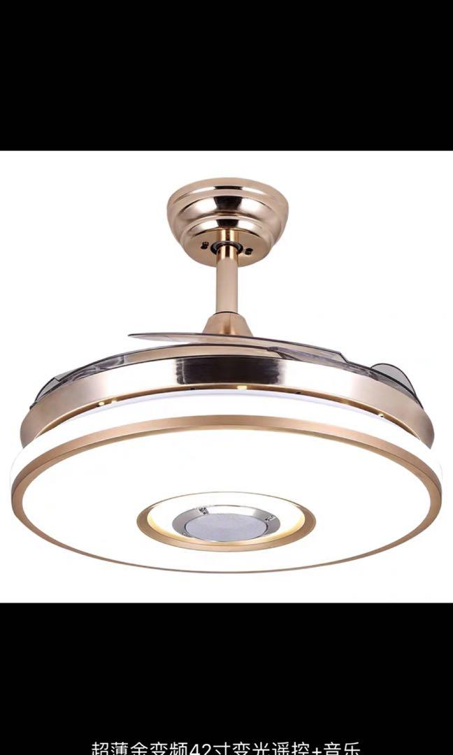 Ceiling Fan With Light Bluetooth Speaker On Carousell