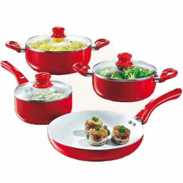 Ceramic pan set of 7 piece, Furniture & Home Living, Kitchenware
