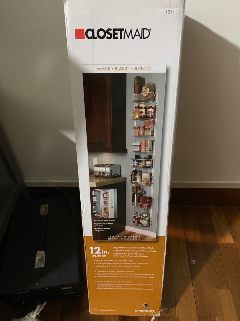 Closetmaid 1231 Adjustable 8 Tier Wall And Door Rack 40
