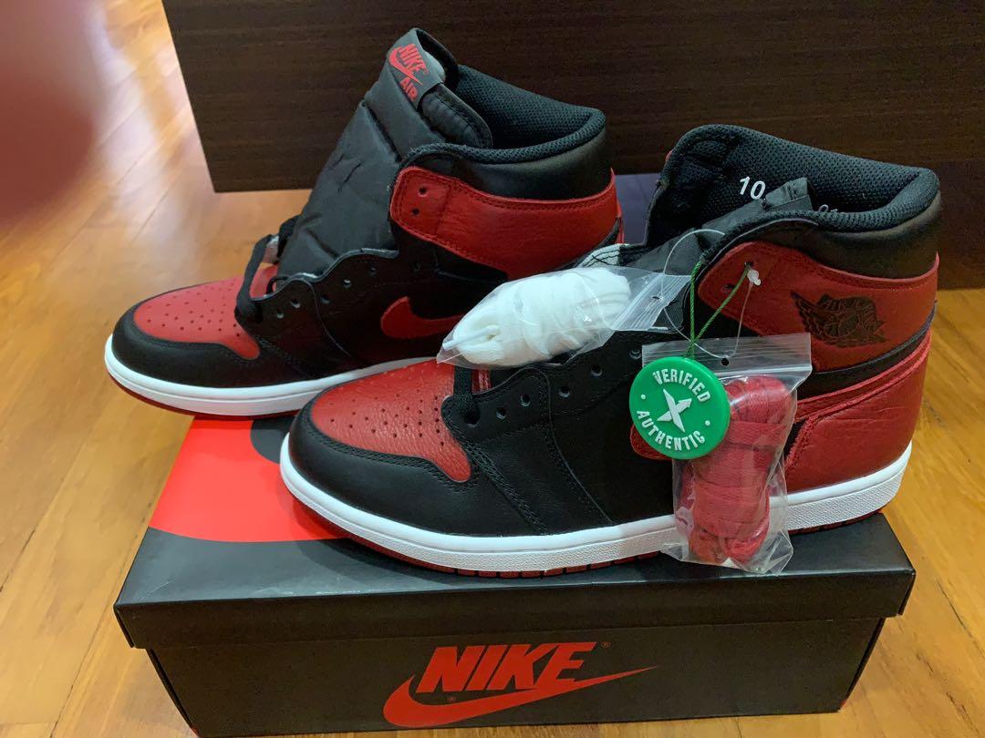 vært Cafe mover DS Jordan 1 retro Bred “Banned” 2016 New with box., Men's Fashion,  Footwear, Sneakers on Carousell