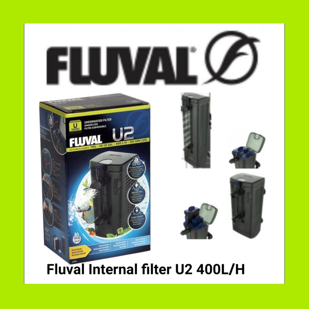 Fluval U2 Underwater Filter, up to 30 US Gal (110 L), Pet Supplies, For