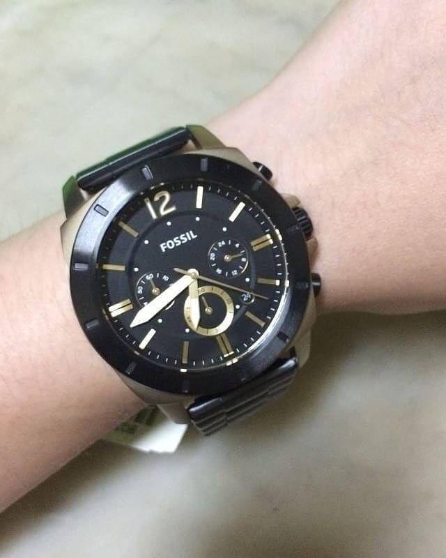 Fossil Bq2196 black gold 4 5cm