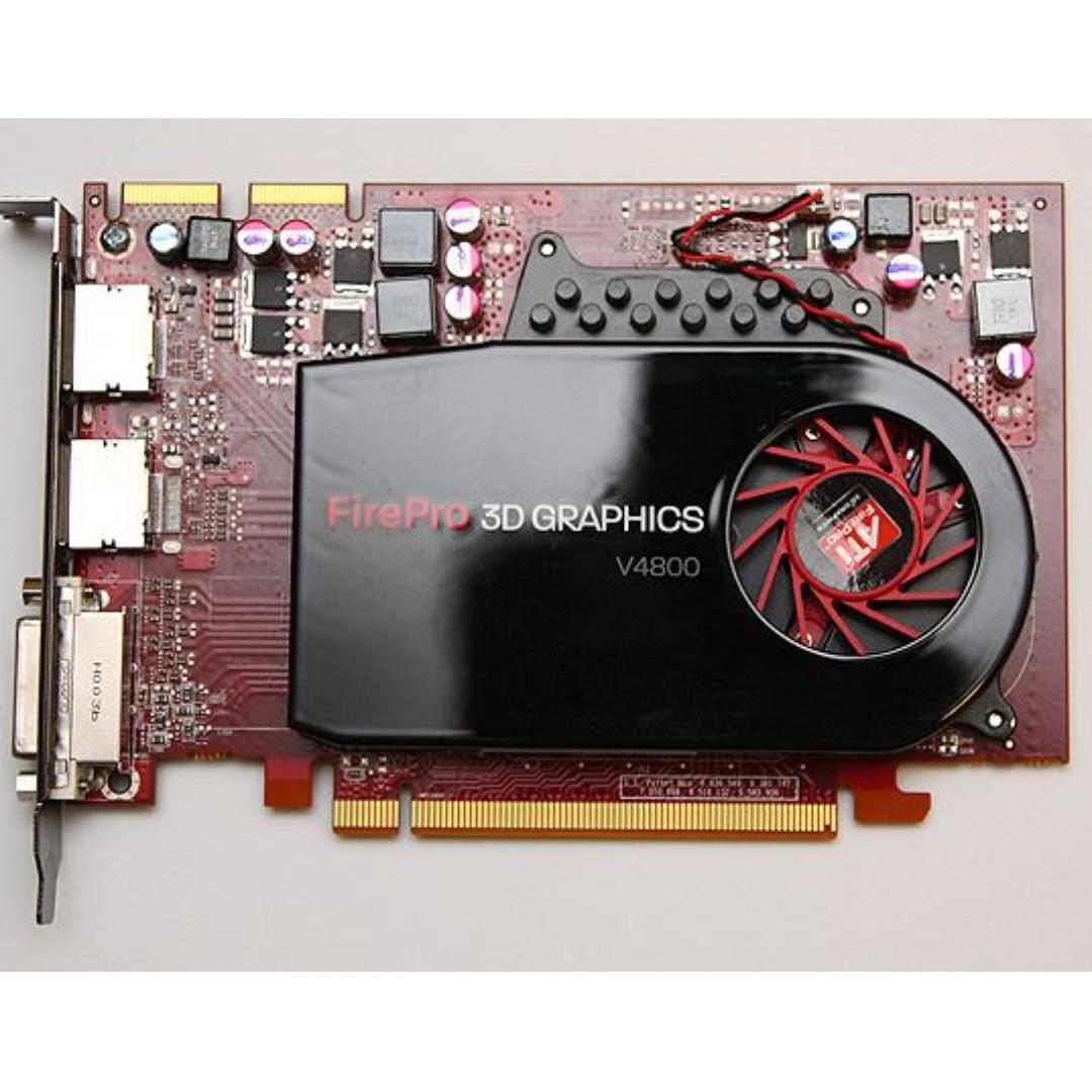 Graphic Card ATI FirePro V4800 1GB GDDR5 128bit GPU VGA Computers