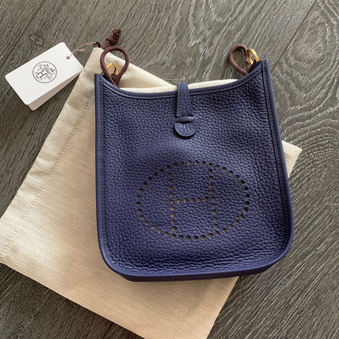 BNIB HERMES Evelyn 16 TPM - Taurillon Clemence Leather - Rouge Sellier -  GHW