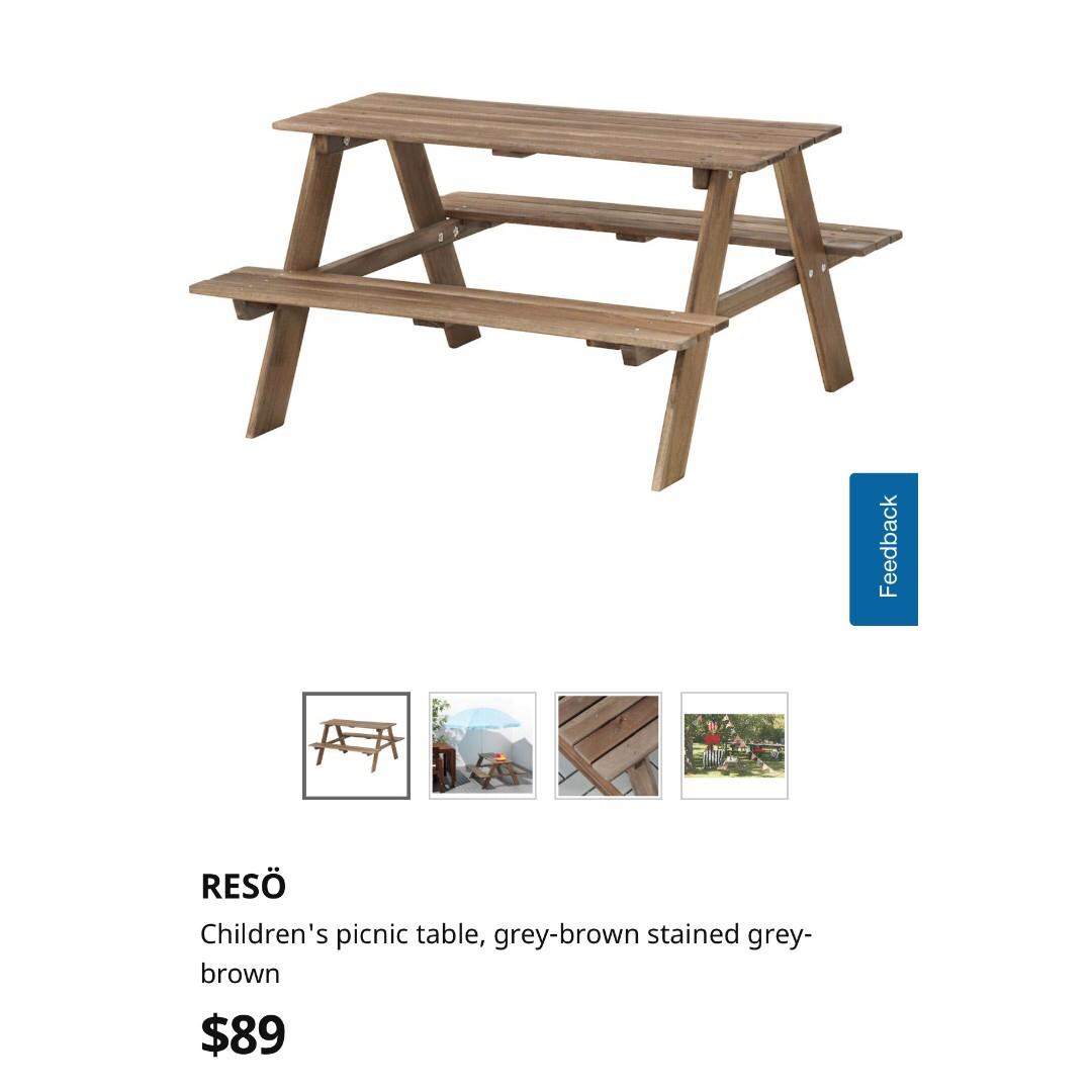 Ikea Kids Bench Picnic Table Furniture Tables Chairs On Carousell