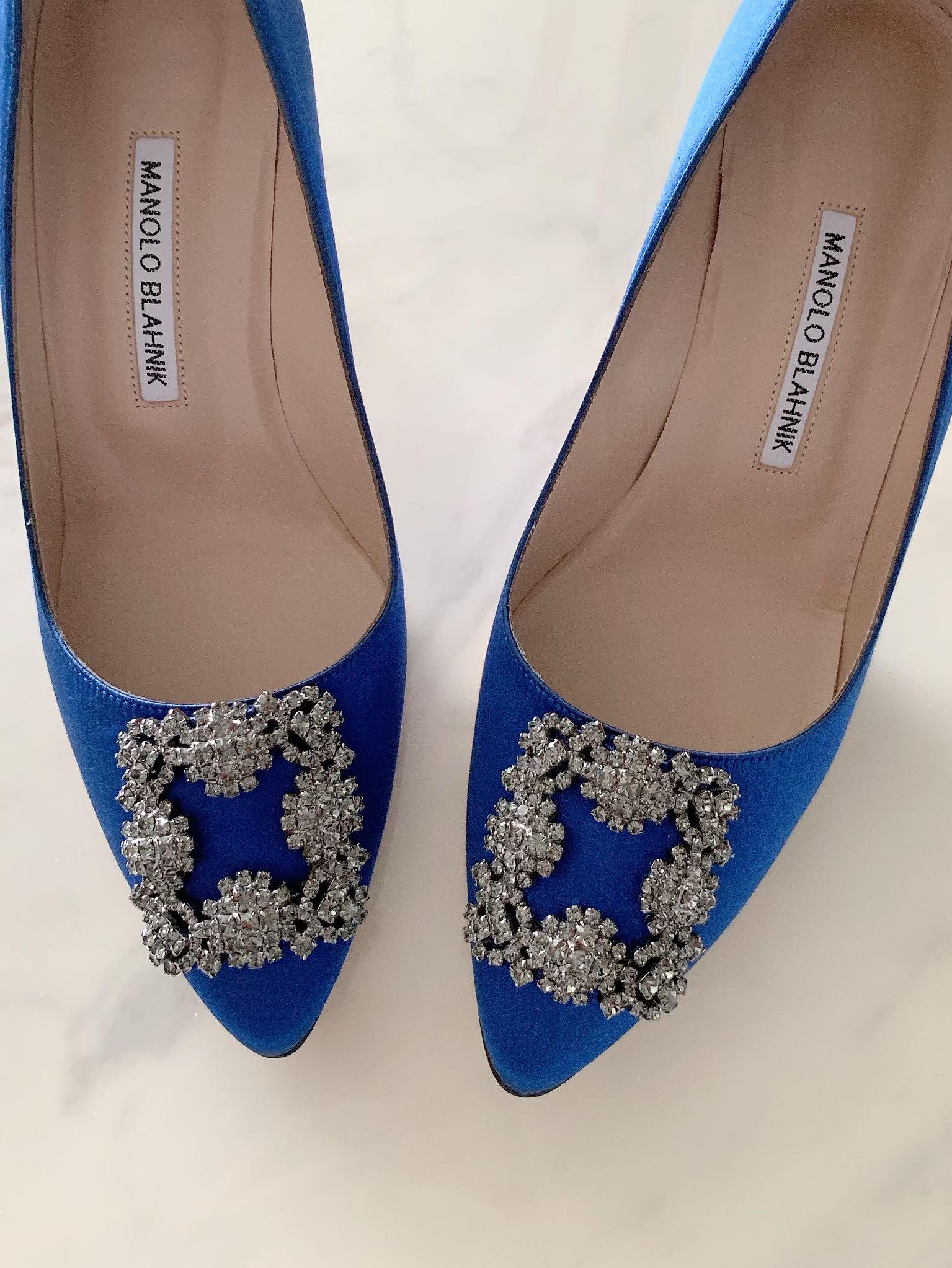 royal blue manolo blahnik shoes