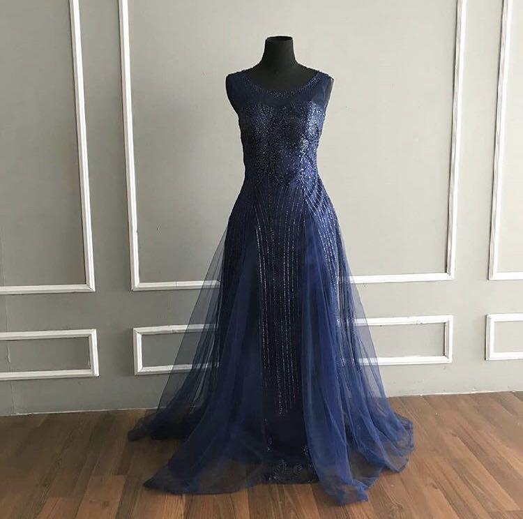 Midnight Blue Evening Gown Clearance ...