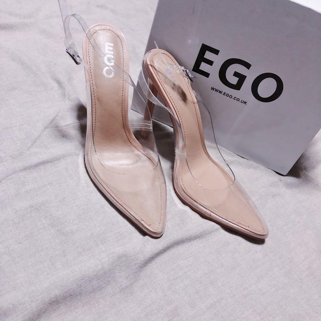 Nude transparent deals heels