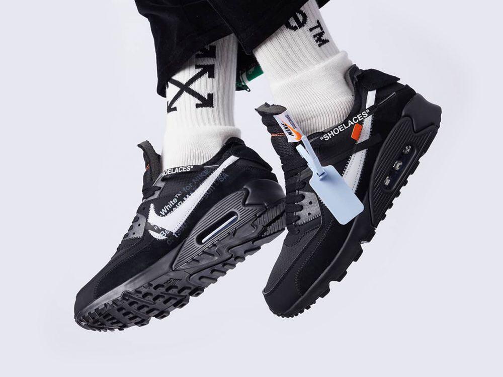 off white x air max 90 black