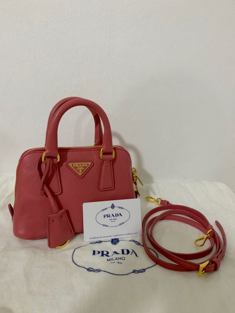 Prada Fuoco Saffiano Lux Leather Mini Bag BL0851 - Yoogi's Closet